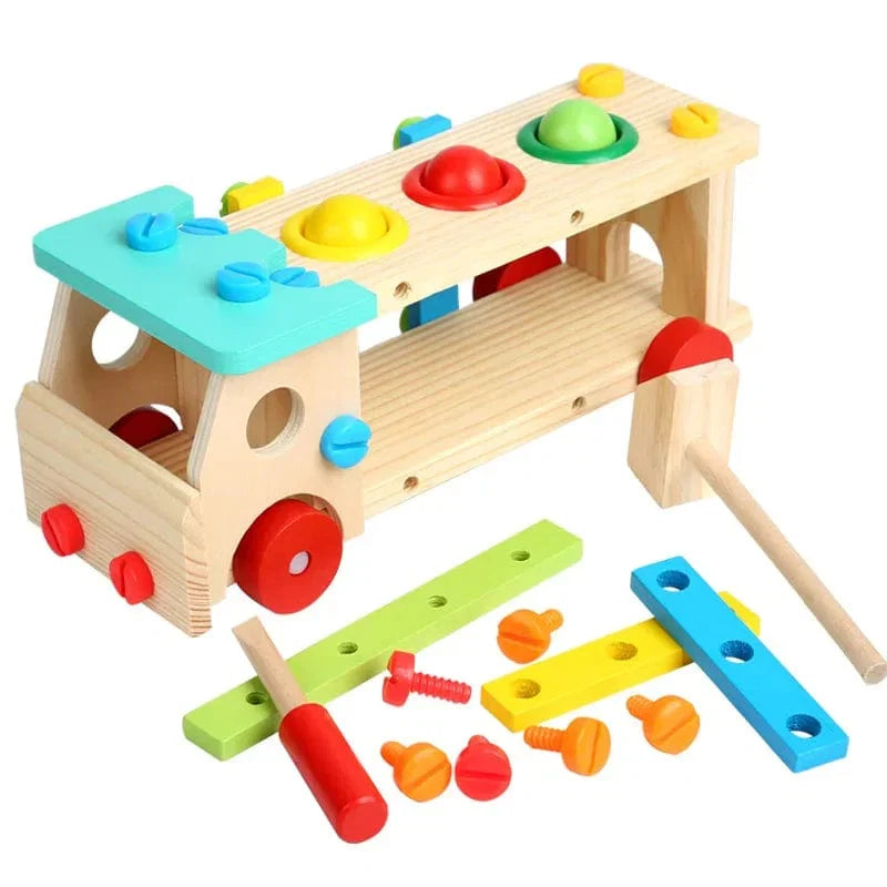 Outils de bricolage pour enfants en bois - Caisse à outils et jouets d'imitation Montessori