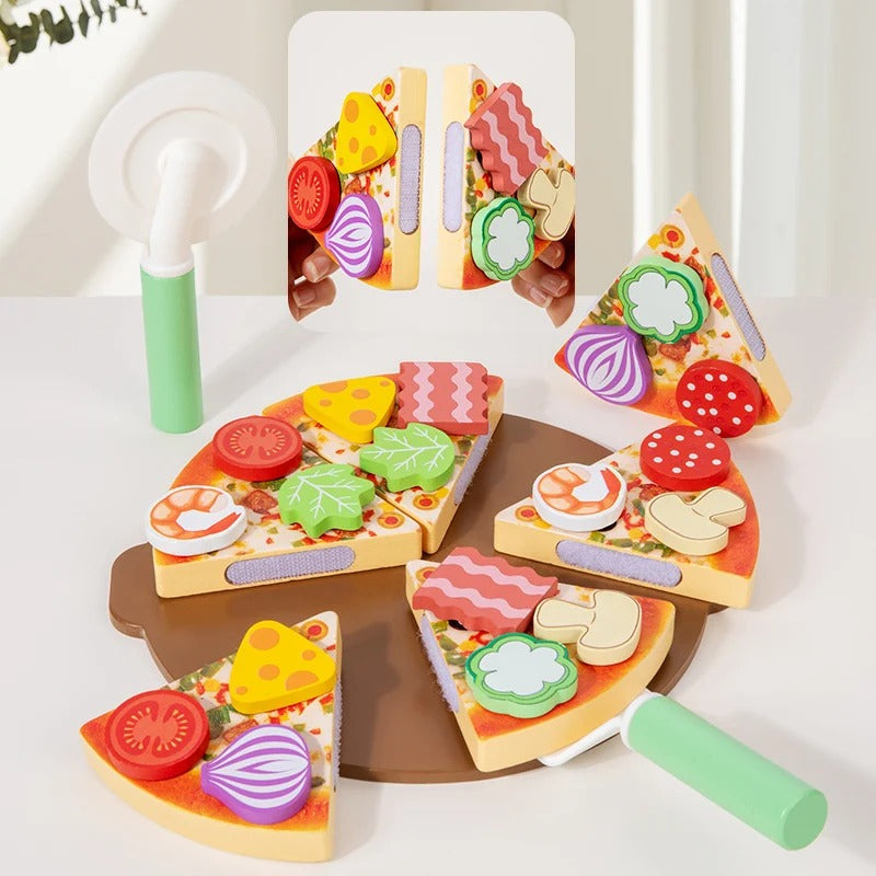 Montessori Pizza – Jeu Éducatif en Bois pour Enfant (Dès 2 ans)