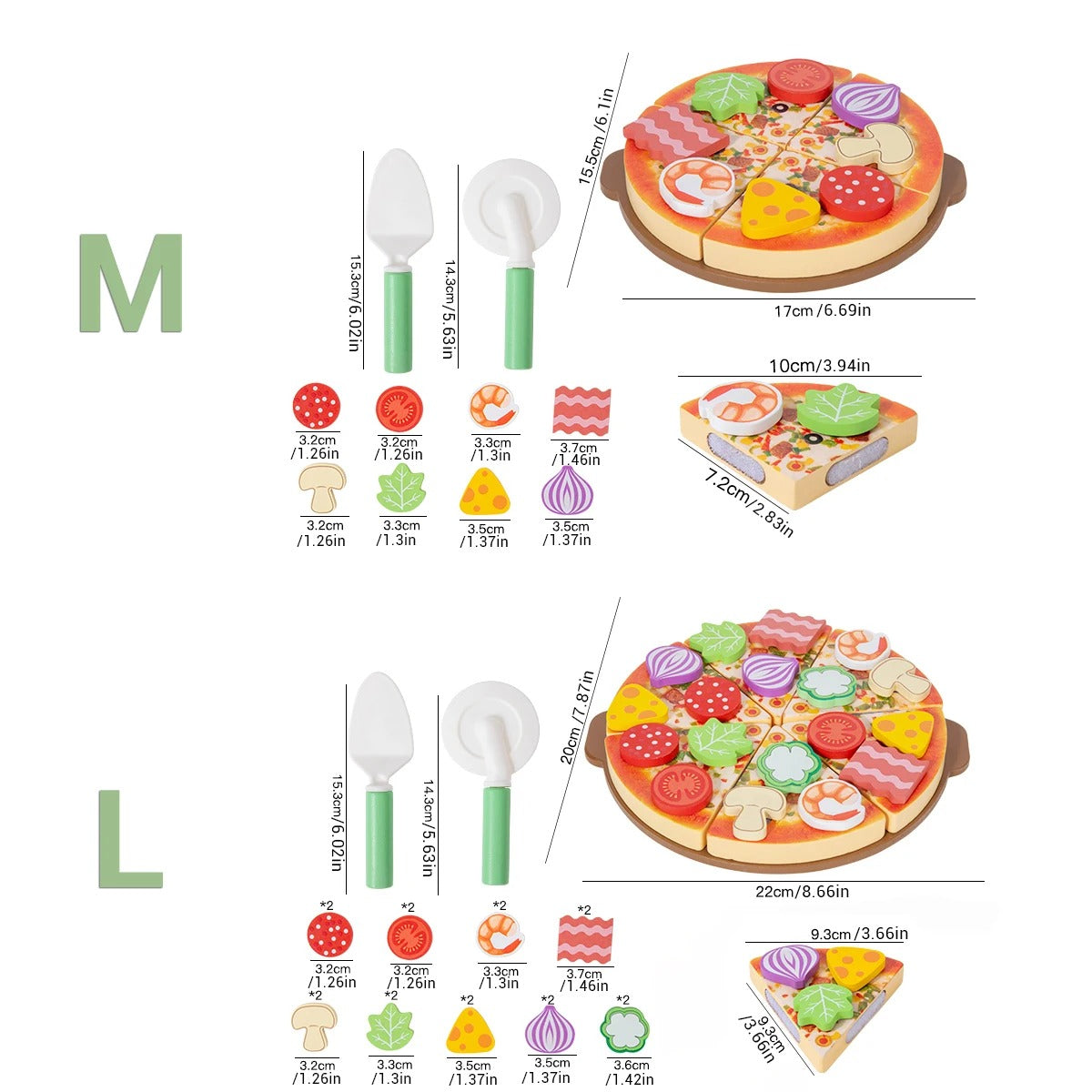 Montessori Pizza – Jeu Éducatif en Bois pour Enfant (Dès 2 ans)