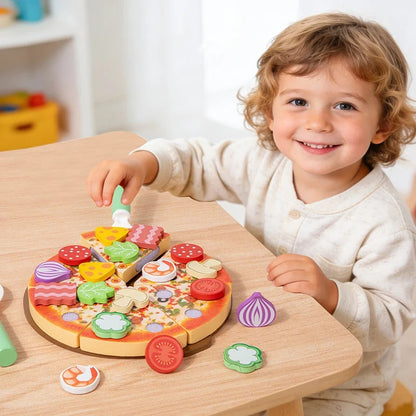 Montessori Pizza – Jeu Éducatif en Bois pour Enfant (Dès 2 ans)