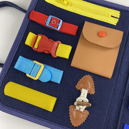 Tableau d'activités Montessori / Livre silencieux – Motricité fine & entraînement quotidien | Inspiré Montessori