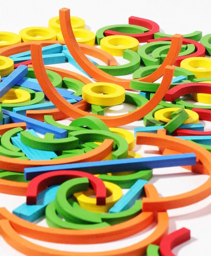 Puzzle en Bois Montessori : Jeu d'Intelligence Créative pour Enfants de 3 ans