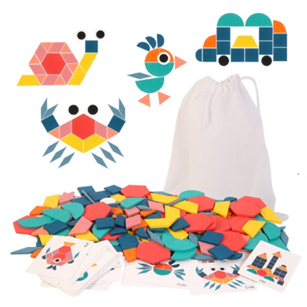 Puzzle géométrique Montessori - 180 pièces