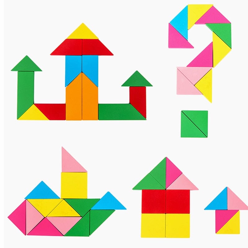 Puzzle Tangram Montessori Formes Géométriques
