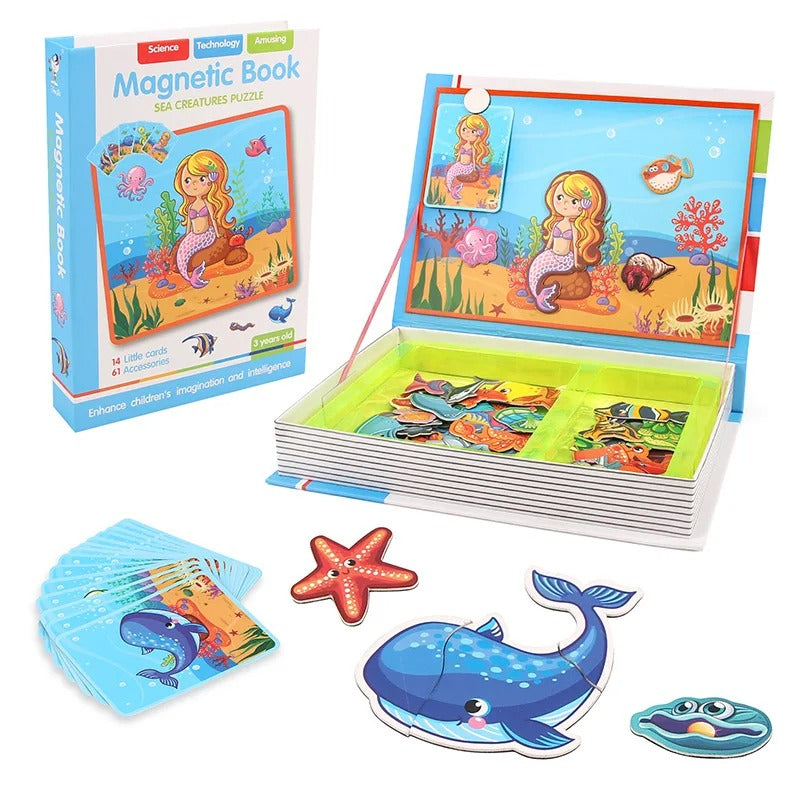 🧜‍♀️ Puzzle Magnétique Sirène | Jeu Éducatif Montessori 🌊🐠