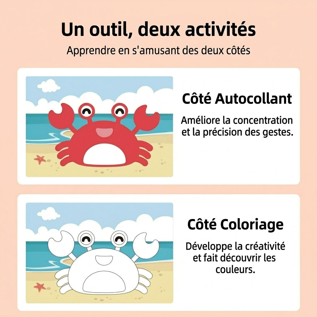Puzzles autocollants en 3D en mousse EVA - Pack de 10/12 feuilles