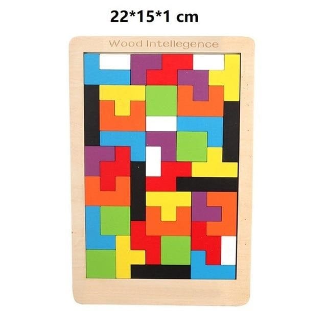 Tableau Tangram en bois Montessori - Design Pédagogique