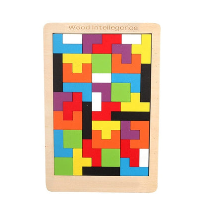 Tableau Tangram en bois Montessori - Design Pédagogique