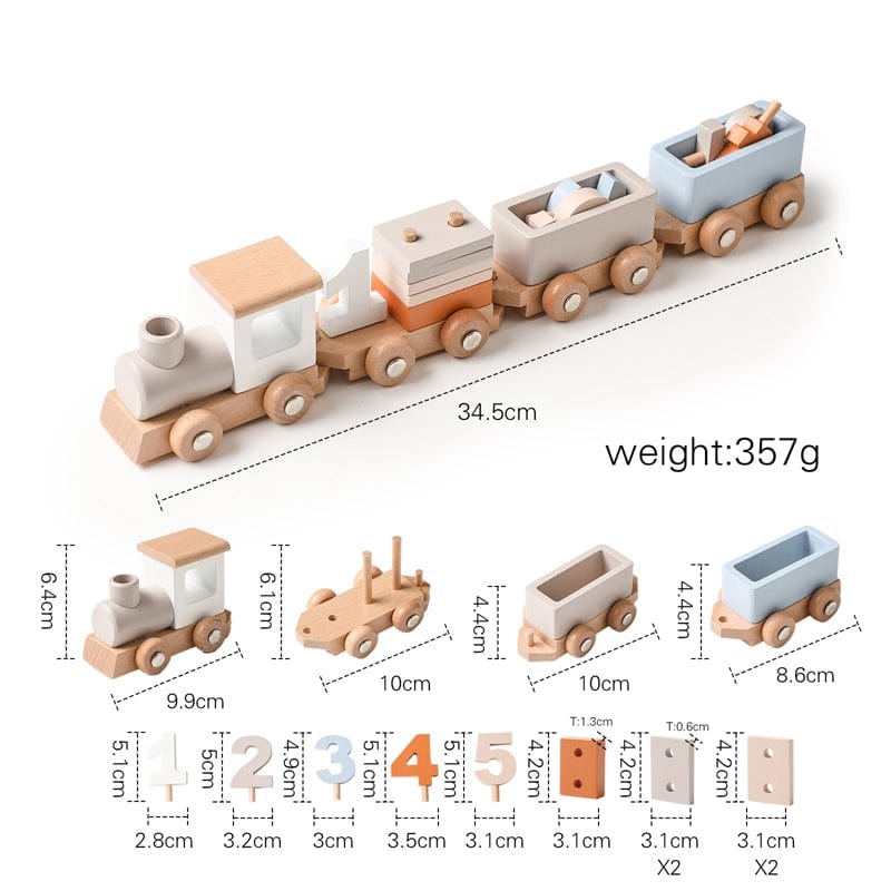 Train Montessori en Bois