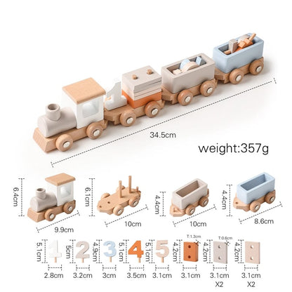 Train Montessori en Bois