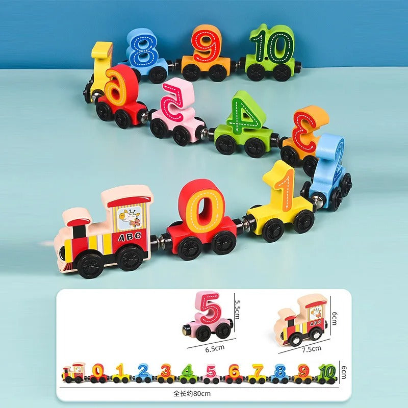 Train magnétique en bois Montessori - Collection ÉduKids