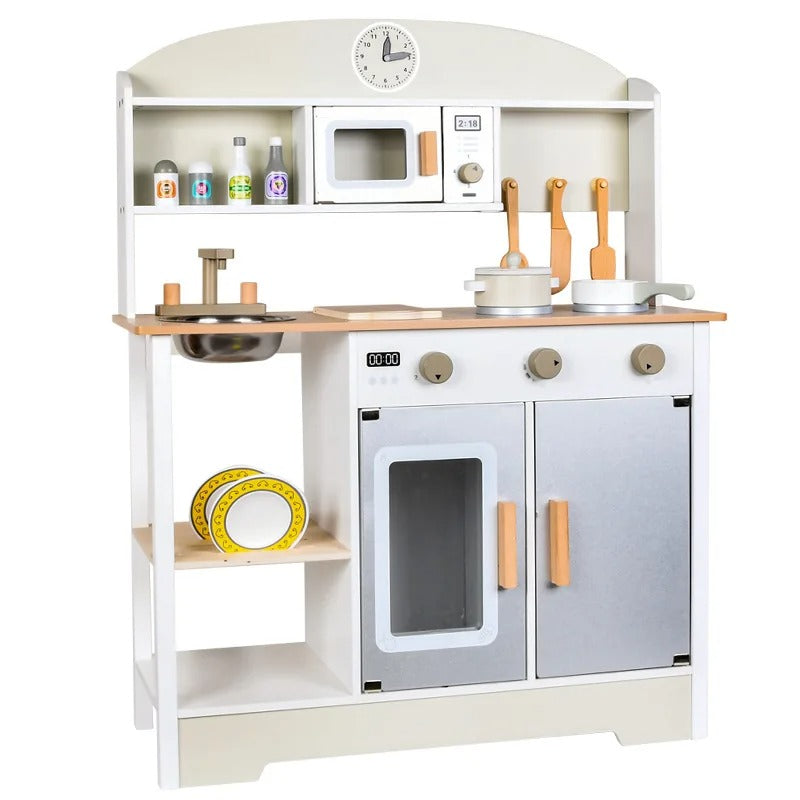 Ensemble Cuisine pour Enfants Jouet de Simulation 24PCS Accessoires Blanc